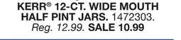 KERR 12-CT. WIDE MOUTH HALF PINT JARS
