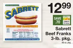 The Fresh Grocer Beef Franks offer
