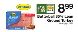 The Fresh Grocer 85% Lean Ground Turkey offer
