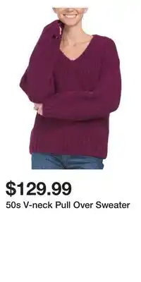 TJ Maxx 50s V-neck Pull Over Sweater offer