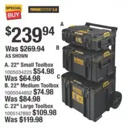 The Home Depot DEWALT 22" Small Toolbox offer