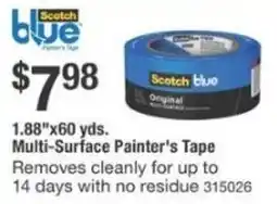 The Home Depot Scotch blue Orginal 1.88"x60 yds. Multi-Surface Painter's Tape offer