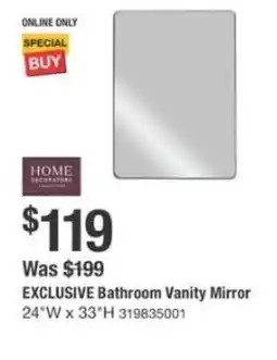 The Home Depot Bathroom Vanity Mirror offer