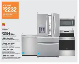 The Home Depot Whirlpool Stainless Steel Electric Range offer