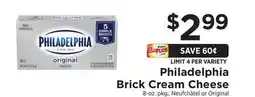 ShopRite Brick Cream Cheese offer