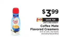 ShopRite Coffee Mate Flavored Creamers offer