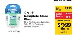 ShopRite Complete Glide Floss offer