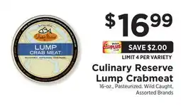 ShopRite Lump Crabmeat offer