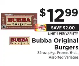 ShopRite Original Burgers offer
