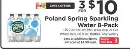 ShopRite Poland Spring Sparkling Water 8-Pack offer