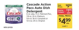 ShopRite Action Pacs Auto Dish Detergent offer