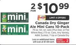 ShopRite Ginger Ale Mini Cans 10-Pack offer