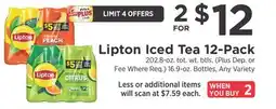 ShopRite Iced Tea 12-Pack offer