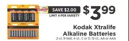 ShopRite Xtralife Alkaline Batteries offer