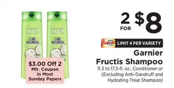 ShopRite Garnier Fructis Shampoo offer