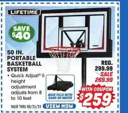 Big 5 Lifetime 50 Portable Basketball Hoop offer
