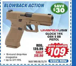 Big 5 Umarex Glock 19X Gen 5 BB Pistol offer