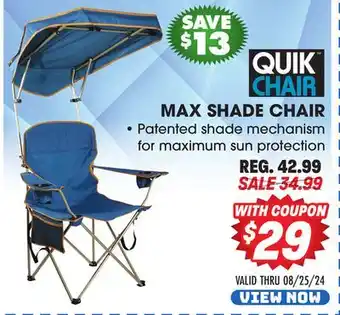 Big 5 QuikShade Max Shade Chair offer