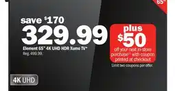 Meijer Element 65 4K UHD HDR Xumo TV offer