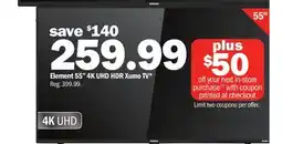 Meijer Element 55 4K UHD HDR Xumo TV offer