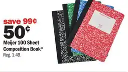 Meijer Meijer 100 Sheet Composition Book offer