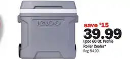 Meijer Igloo 60 Qt. Profile Roller Cooler offer