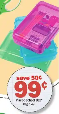 Meijer Plastic School Box offer