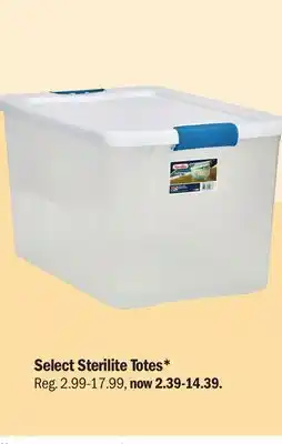 Meijer Select Sterilite Totes offer