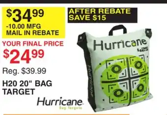 Dunham's Sports HURRICANE H20 20 BAG TARGET offer