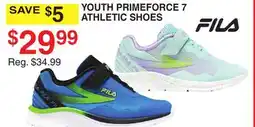 Dunham's Sports FILA YOUTH PRIMEFORCE 7 ATHLETIC SHOES offer