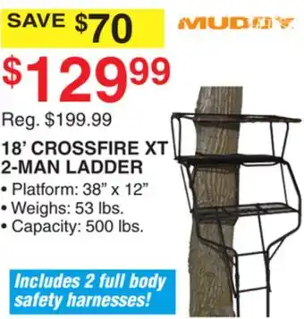 Dunham's Sports MUDDY 18' CROSSFIRE XT 2-MAN LADDER offer