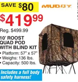 Dunham's Sports MUDDY 10' ROOST QUAD POD WITH BLIND KIT offer