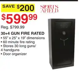 Dunham's Sports SPORTS AFIELD 30+4 GUN FIRE RATED offer