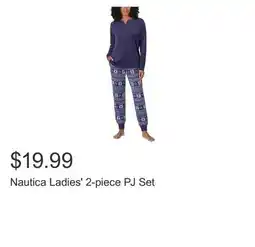 Costco Nautica Ladies' 2-piece PJ Set offer