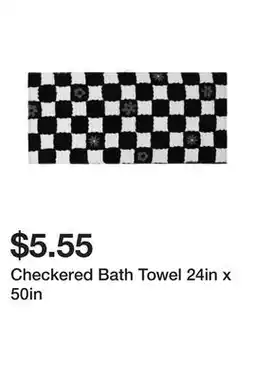 Five Below Checkered Bath Towel 24in x 50in offer