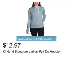 Costco Kirkland Signature Ladies' Full Zip Hoodie offer