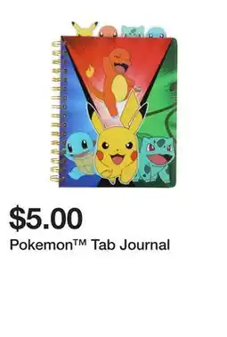 Five Below Pokemon Tab Journal offer