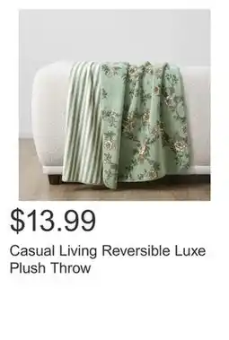 Costco Casual Living Reversible Luxe Plush Throw offer