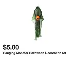 Five Below Hanging Monster Halloween Decoration 5ft offer