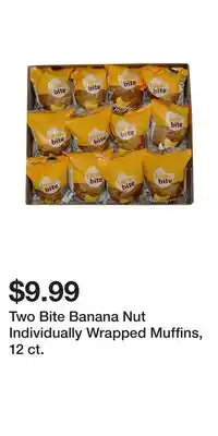 Two Bite Banana Nut Individually Wrapped Muffins, 12 ct