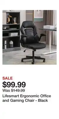 BJ’s Lifesmart Ergonomic Office and Gaming Chair - Black offer