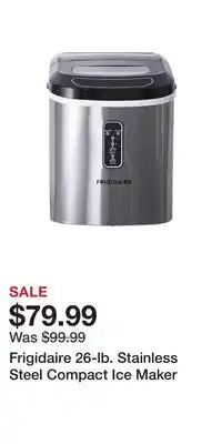 BJ’s Frigidaire 26-lb. Stainless Steel Compact Ice Maker offer