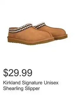 Costco Kirkland Signature Unisex Shearling Slipper offer
