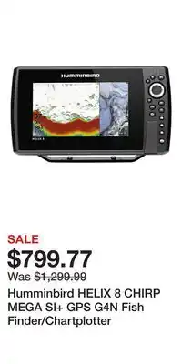 Cabela's Humminbird HELIX 8 CHIRP MEGA SI+ GPS G4N Fish Finder/Chartplotter offer
