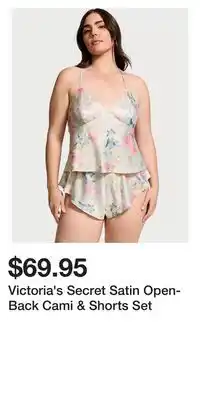 Victoria's Secret Victoria's Secret Satin Open-Back Cami & Shorts Set offer