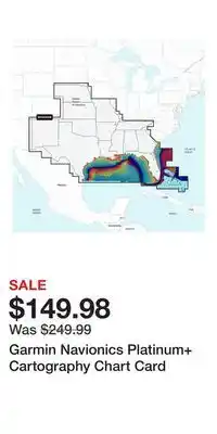 Cabela's Garmin Navionics Platinum+ Cartography Chart Card offer