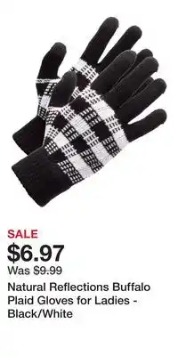 Cabela's Natural Reflections Buffalo Plaid Gloves for Ladies - Black/White offer