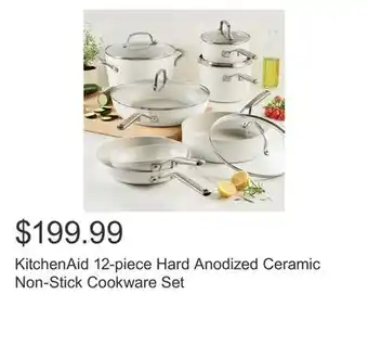 Costco KitchenAid 12-piece Hard Anodized Ceramic Non-Stick Cookware Set offer