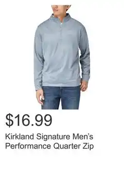 Costco Kirkland Signature Men's Performance Quarter Zip offer