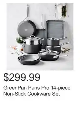 Costco GreenPan Paris Pro 14-piece Non-Stick Cookware Set offer